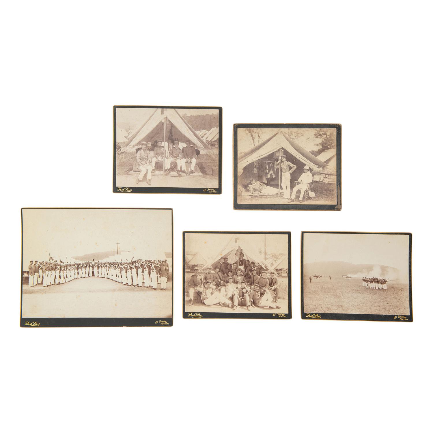 [Early Photography]. A group of 13 Photographs of the 7th New York State Militia.