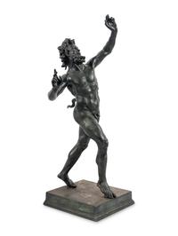 An Italian Bronze Figure of the Dancing Faun of Pompeii After the Antique