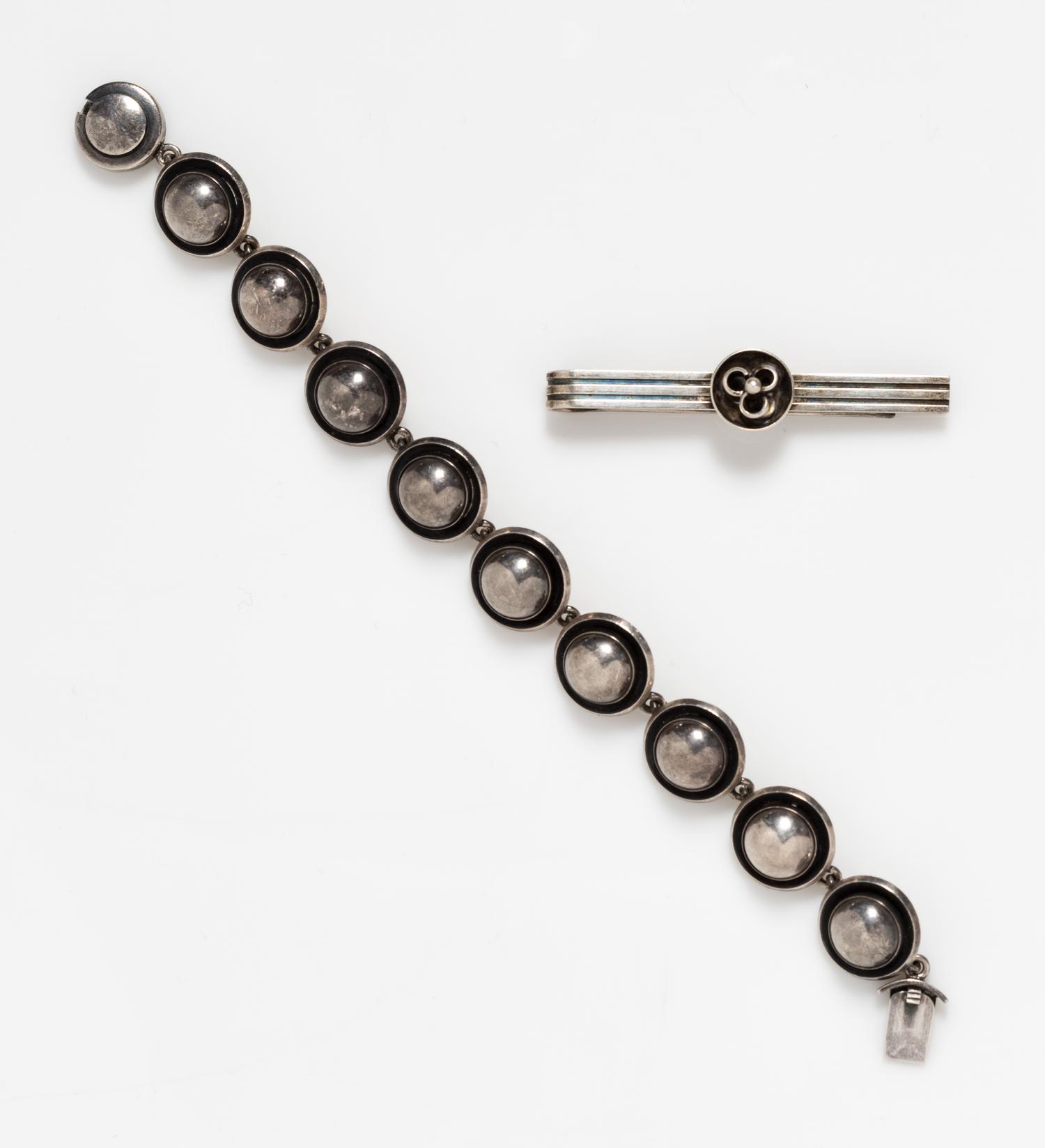 A Collection of Modernist Sterling Silver Jewelry, N.E. From, 35.30 dwts.