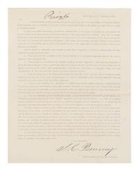 [1864 PRESIDENTIAL ELECTION]. POMEROY, Samuel Clarke (1816-1891). [The Pomeroy Circular]. Washington, February 1864.