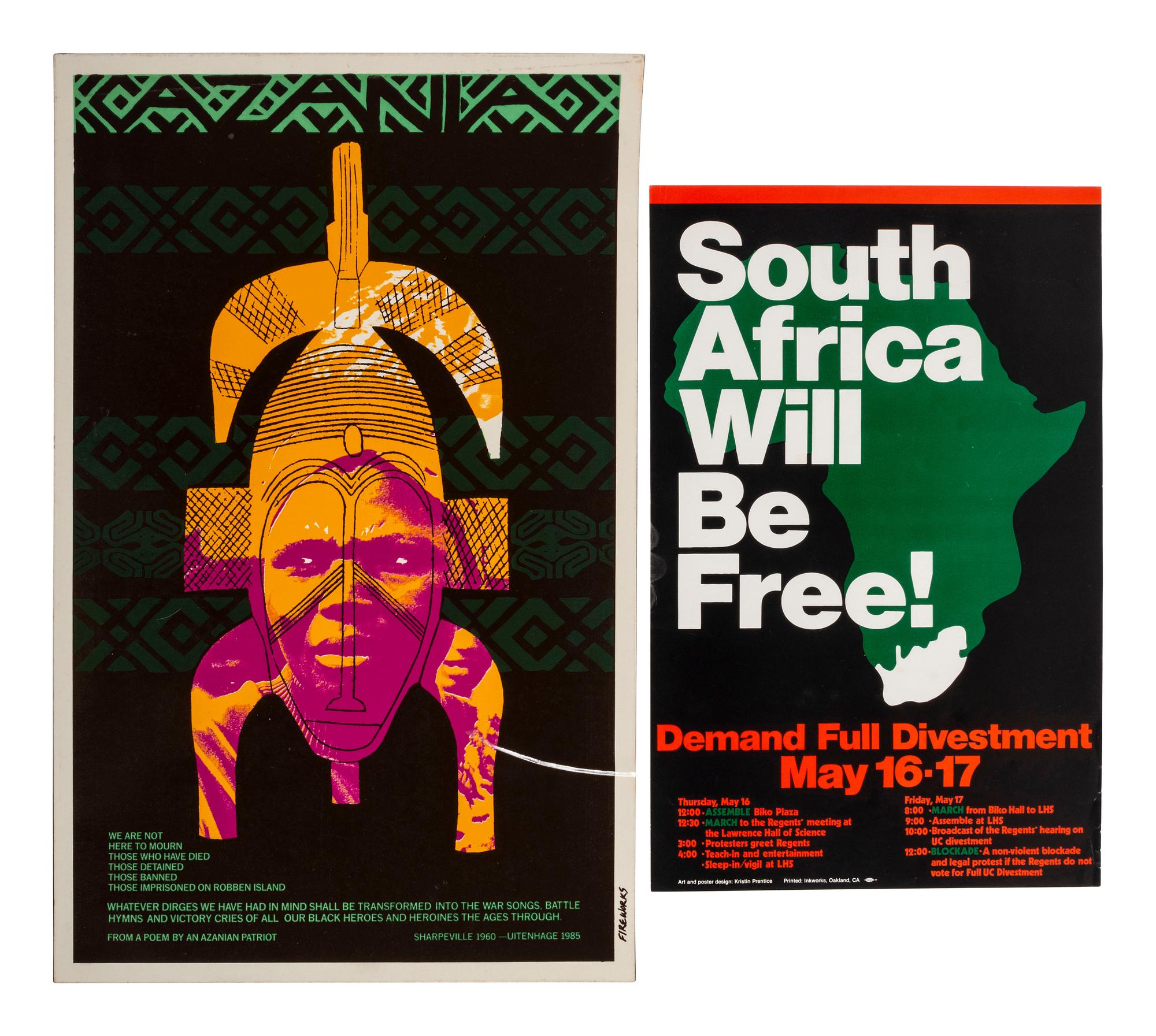[SOUTH AFRICA]. A group of 3 Anti-Apartheid posters, comprising: