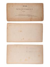[CIVIL WAR]. A group of 3 stereoviews, incl. General Grant's Rail Road, City Point, VA, from "The War for the Union" series. New York: E. & H.T. Anthony, ca 1860s.