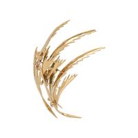 YELLOW GOLD AND DIAMOND BROOCH