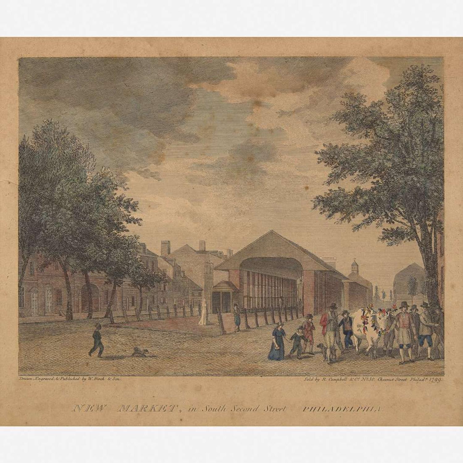 William Russell Birch (1755-1844) and Thomas Birch (1779-1851) Nine Views of Philadelphia, "The City of Philadelphia, In the State of Pennsylvania North America; As it Appeared in the Year 1800"