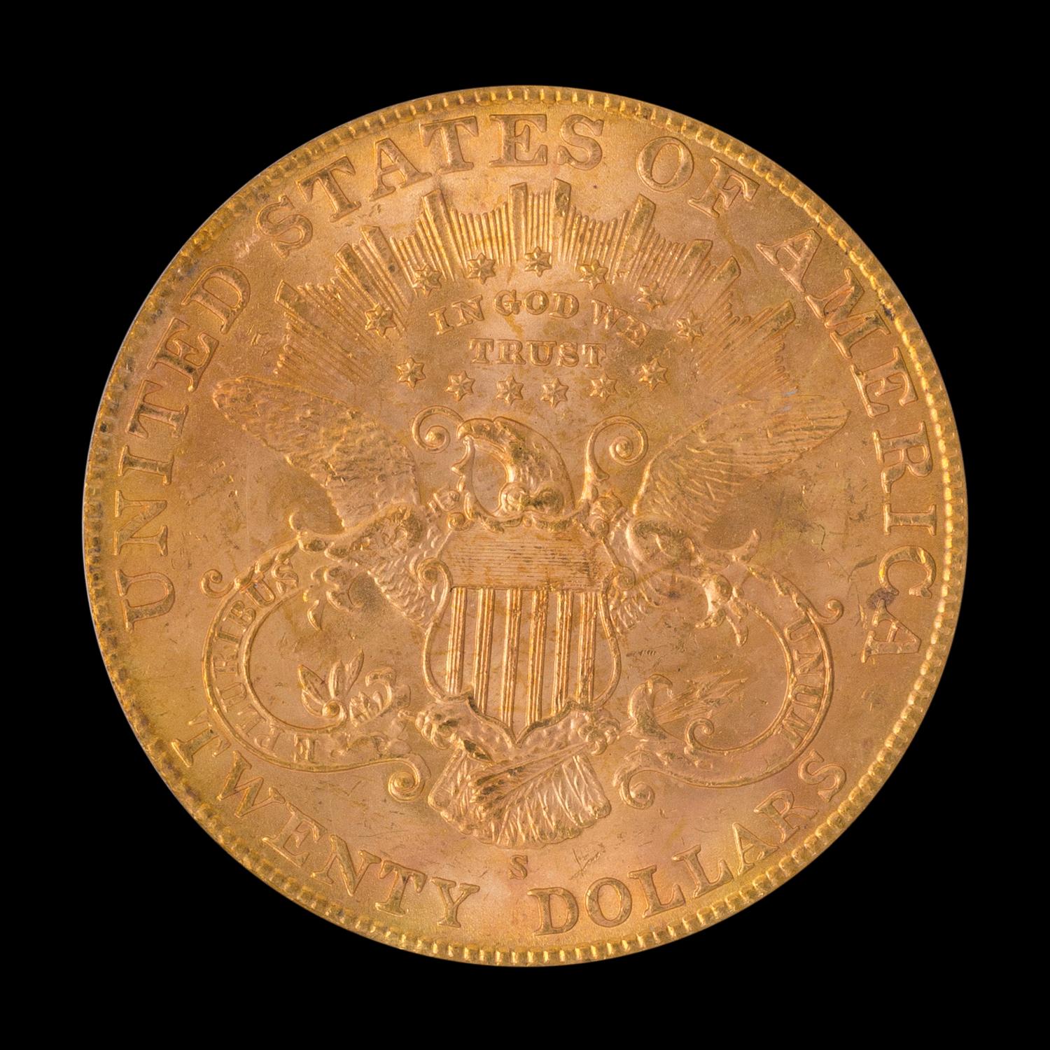 A United States 1907-S Liberty Head $20 Gold Coin