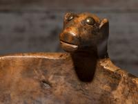 Eastern Sioux Figural Burl Bowl, Bear