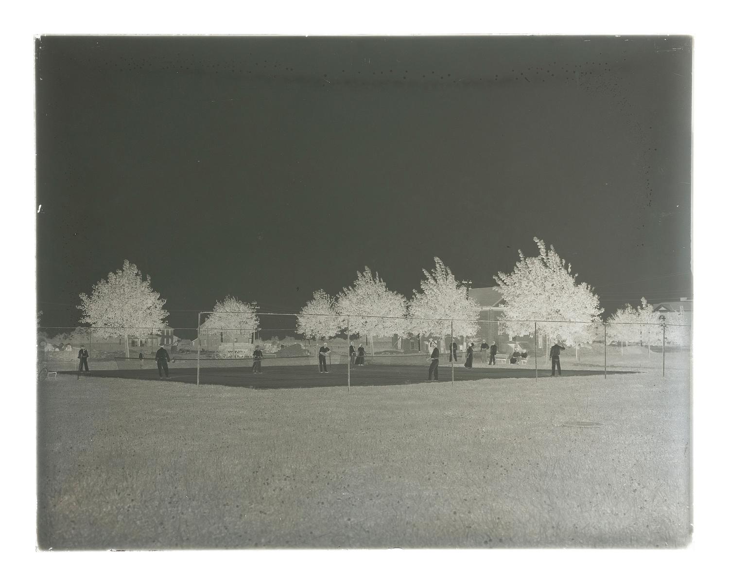 [EDUCATION]. 10 large format glass negatives featuring students at Wilberforce University.