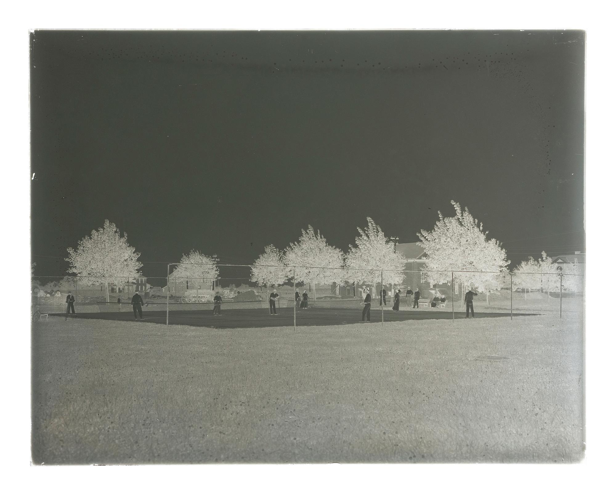 [EDUCATION]. 10 large format glass negatives featuring students at Wilberforce University.