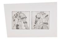 Back to Back , 1973 (a pair of etchings on a single sheet)