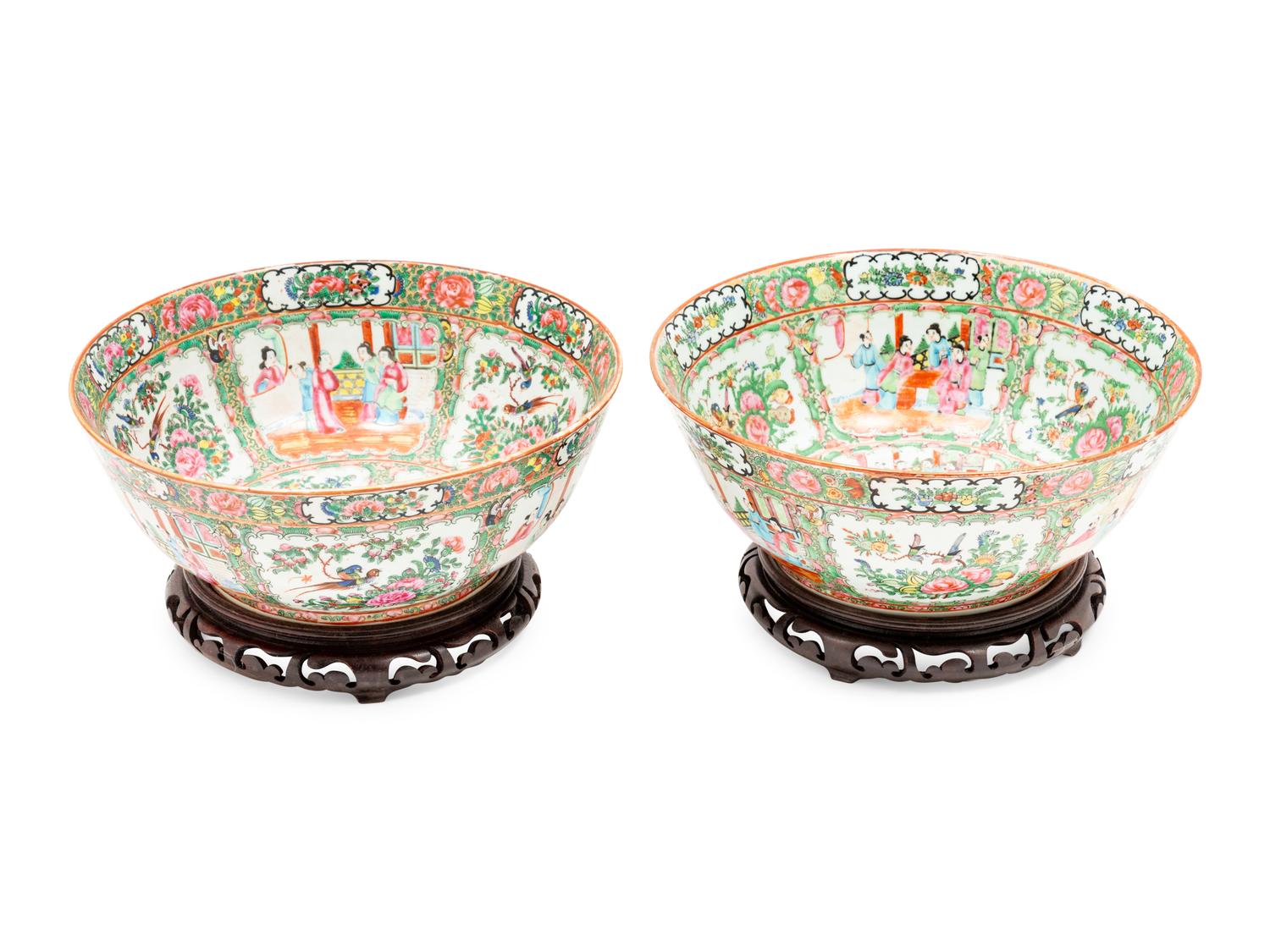 A Pair of Famile Rose Planters
