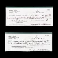 A Group of 50 Mike Ditka Signed Autograph Personal Checks From The Collection of Mike Ditka