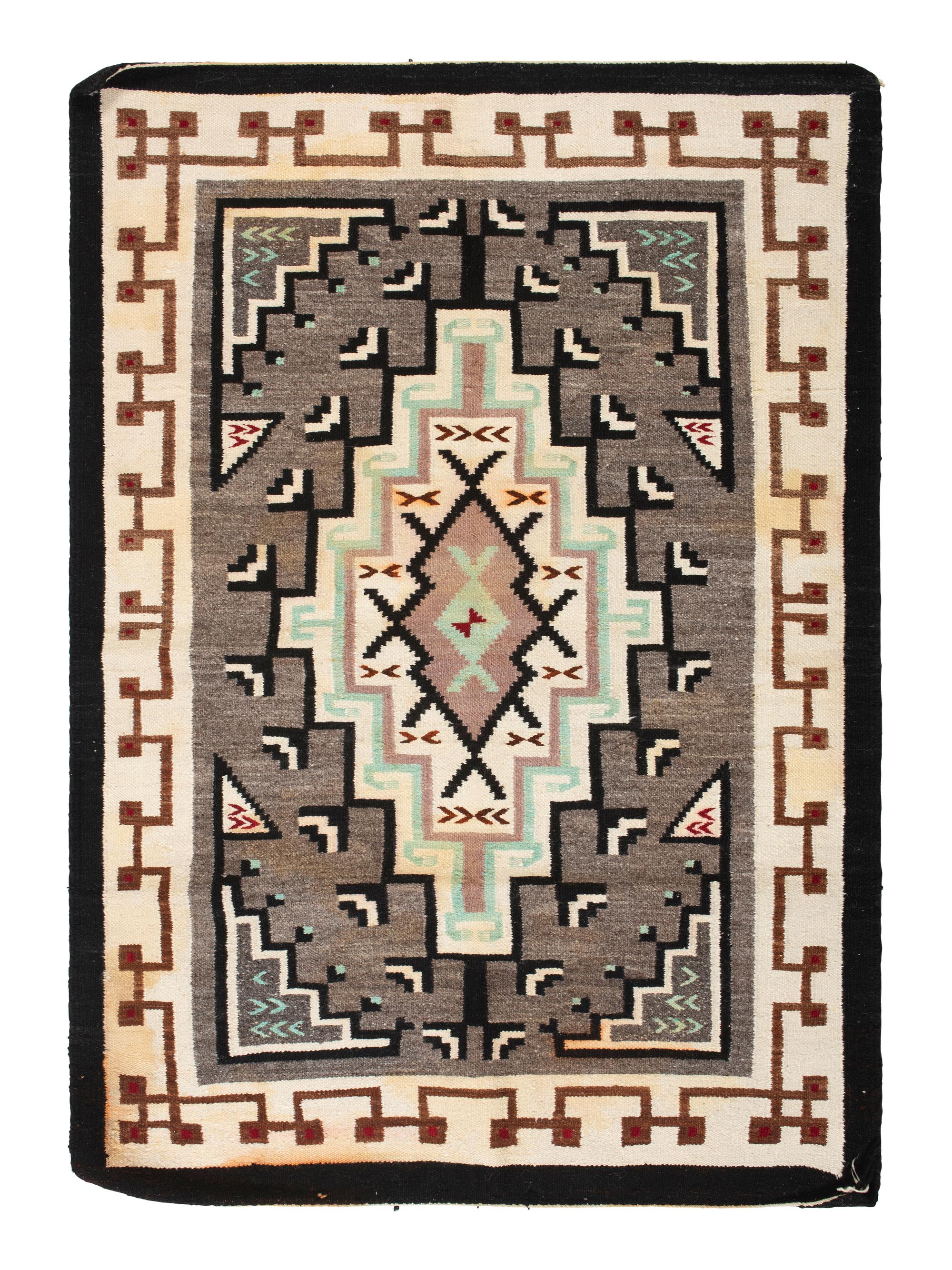 Navajo Two Gray Hills Weaving / Rug