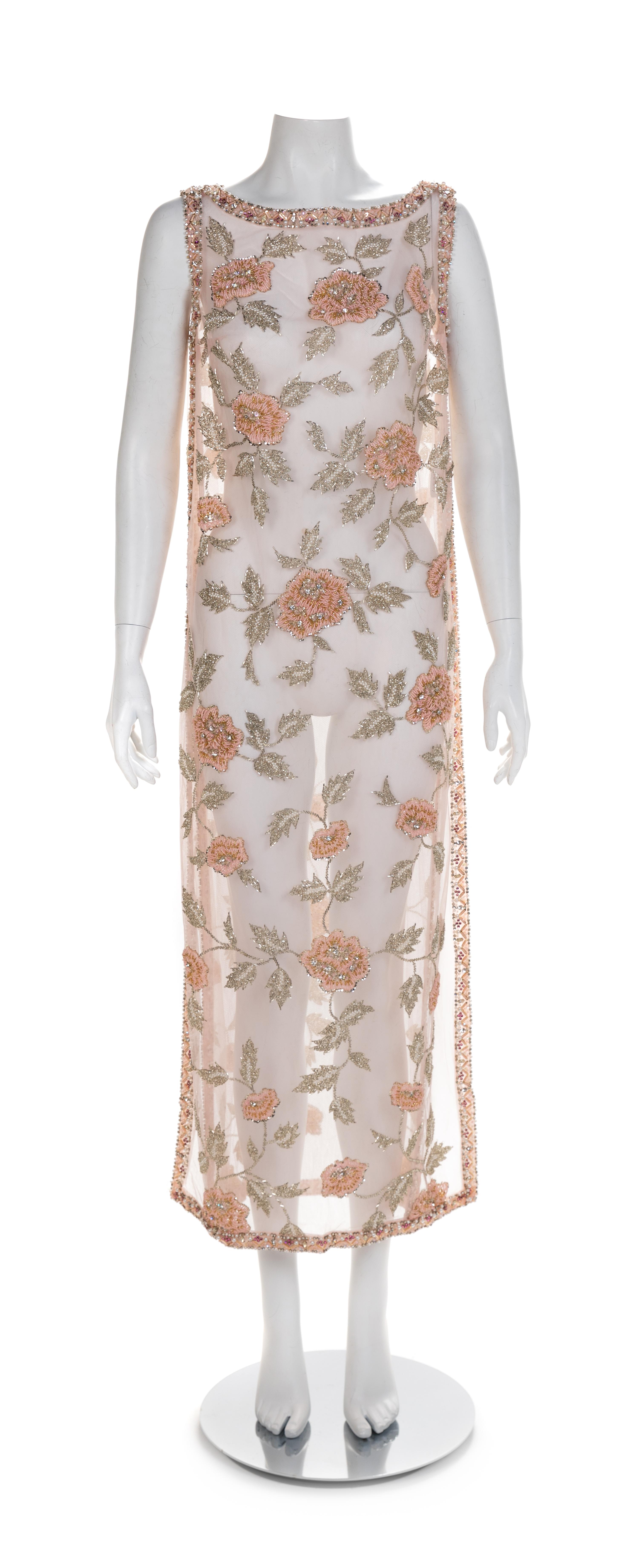 Two Vintage Sheer Dresses, 1960s Robe size label: Medium