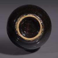 A Chinese ‘’Henan‘’ Black Glazed ‘’Five-Turtles‘’ Vase, Song Dynasty or Later — 宋或以後 黑釉模印龜紋瓶