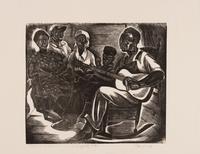 A group of four American prints (Irving Amen, Bitter Harvest ; Richard Correll, The Railroaders ; John de Martelly, Give us this Day ; Barbara Latham, A Negro Group )