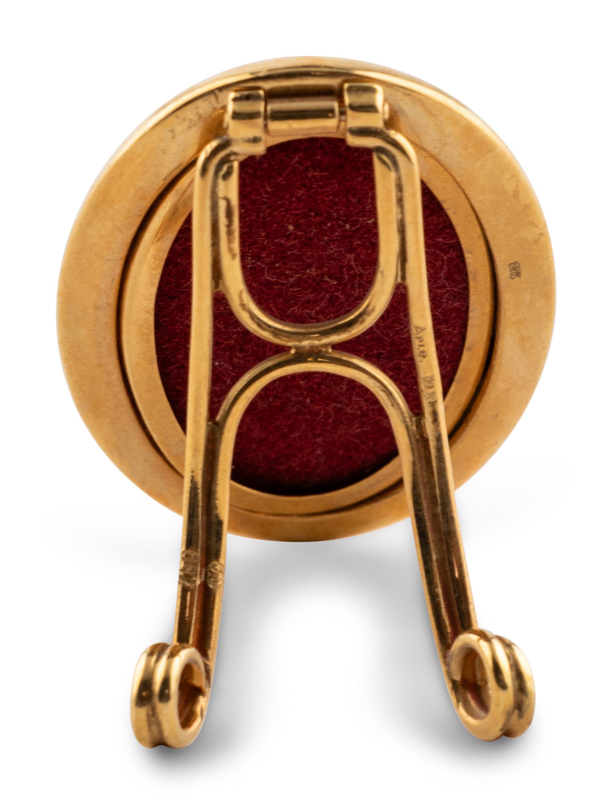 An 18-Karat Yellow-Gold Guilloche Enamel Picture Frame