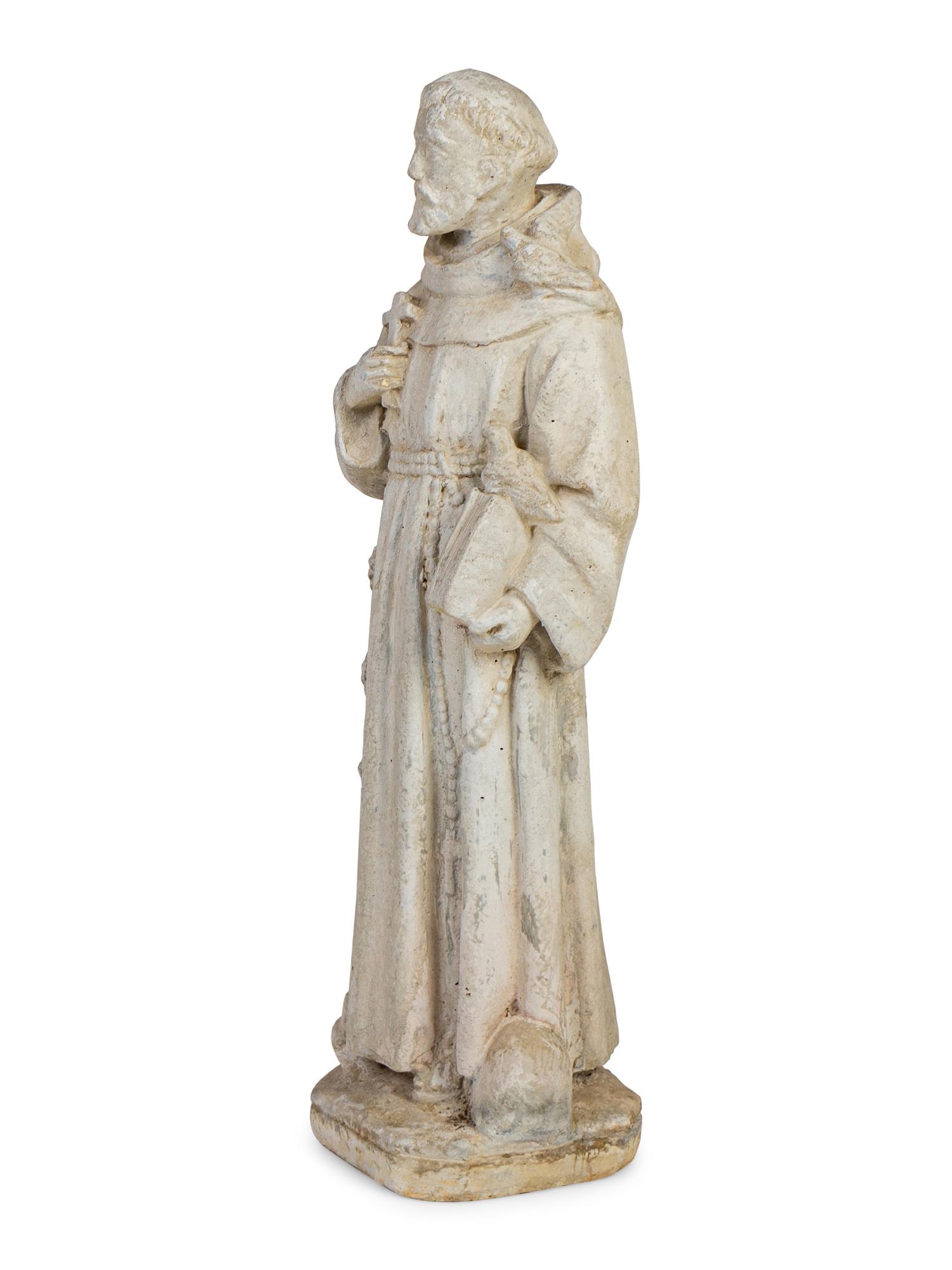 A Cast Stone Garden Ornament of St. Francis