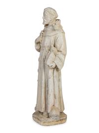 A Cast Stone Garden Ornament of St. Francis