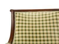 A Regency Style Carved Mahogany High Back Upholstered Armchair — 19TH CENTURY