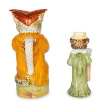 Two Majolica Cat Figural Table Articles