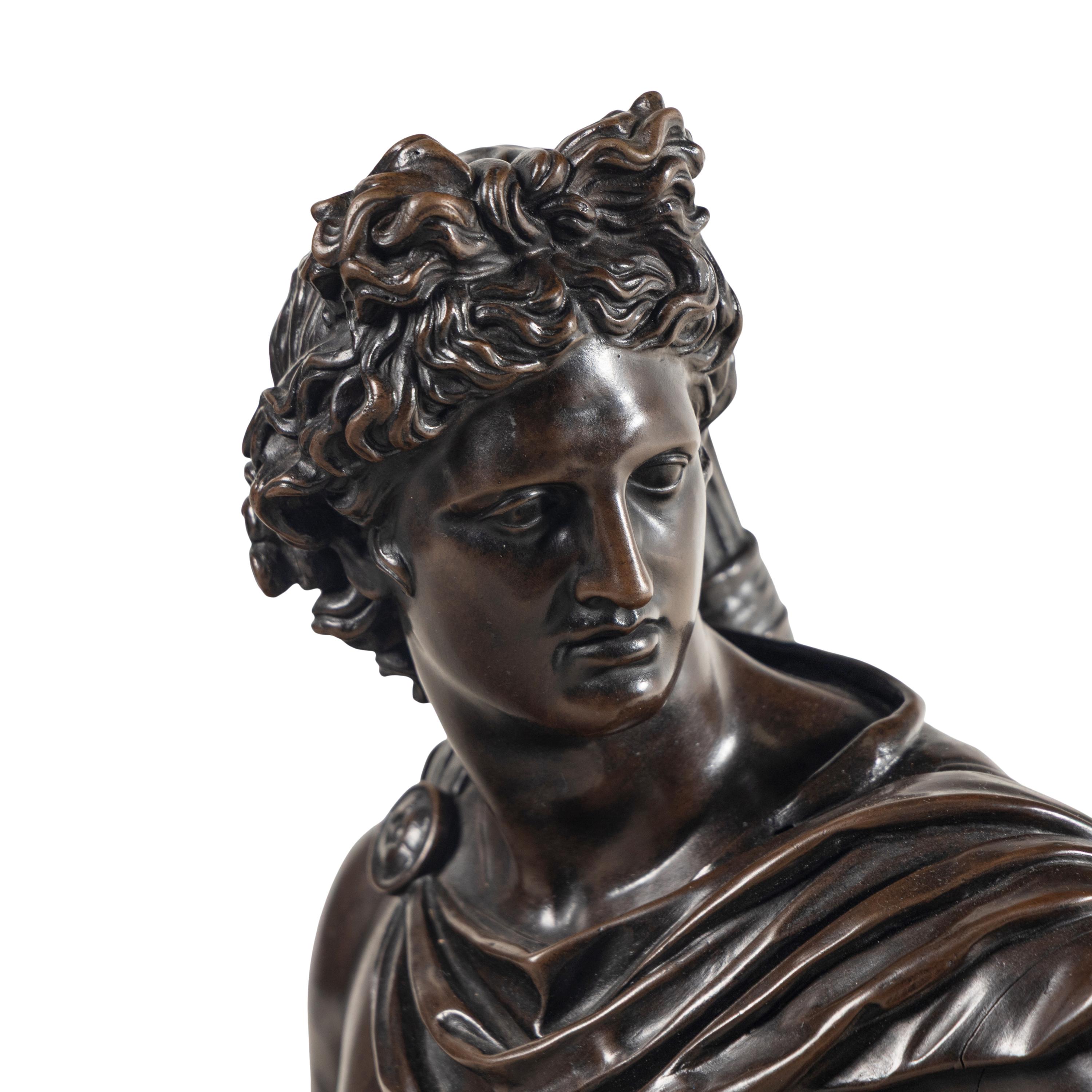 A French Bronze Figure of Apollo Belvedere