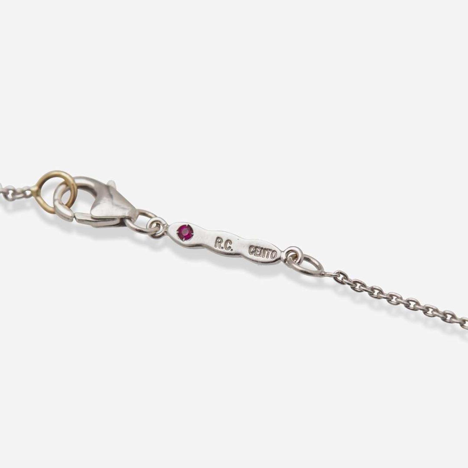 An 18K White Gold and Diamond Necklace by Roberto Coin Roberto Coin