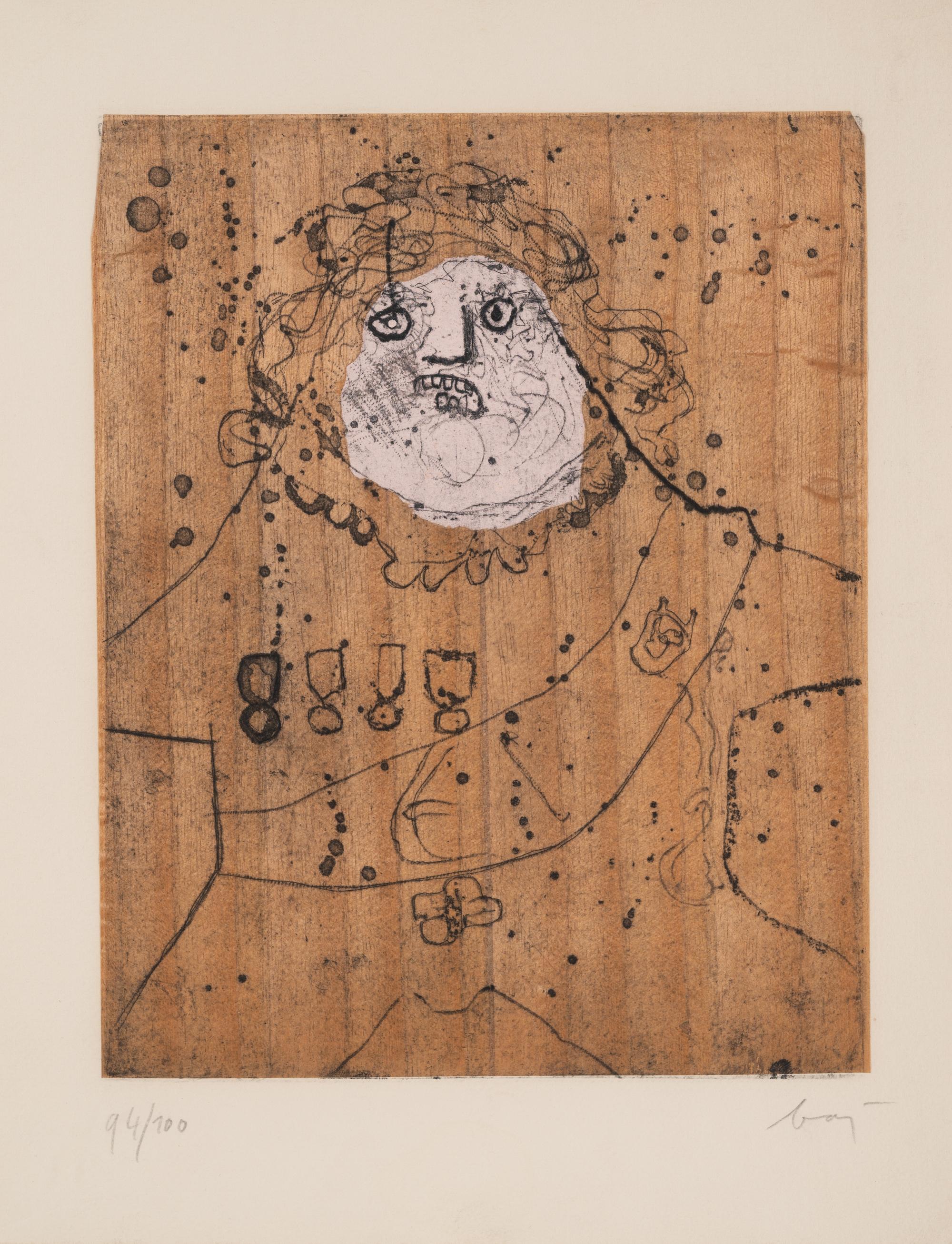 General with Mildewed Head and Lady from Dames et Généraux , 1963-1964 (a pair of works)