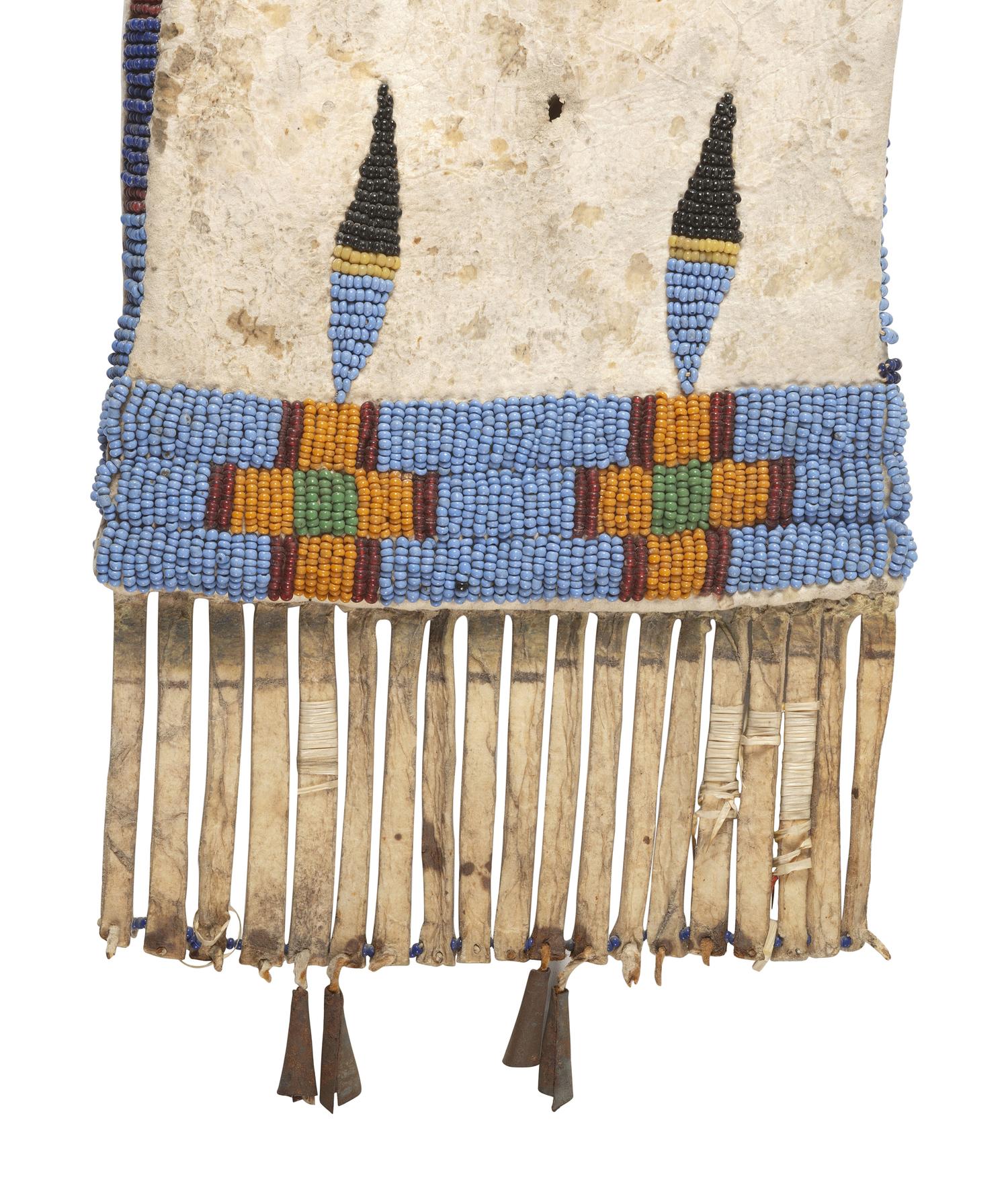 Northern Plains Beaded Hide Tobacco Bag