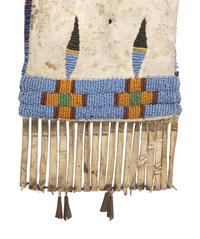 Northern Plains Beaded Hide Tobacco Bag
