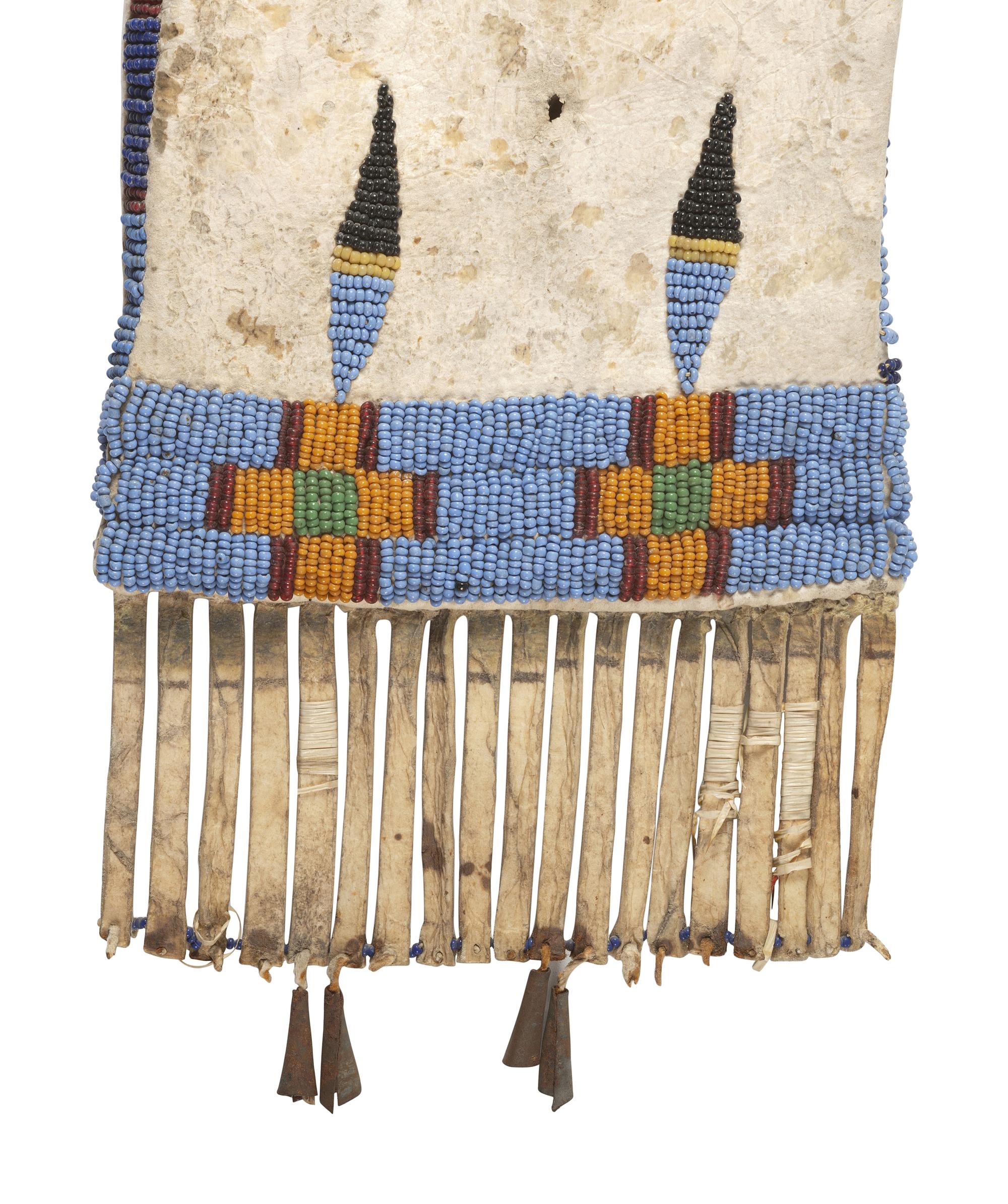 Northern Plains Beaded Hide Tobacco Bag