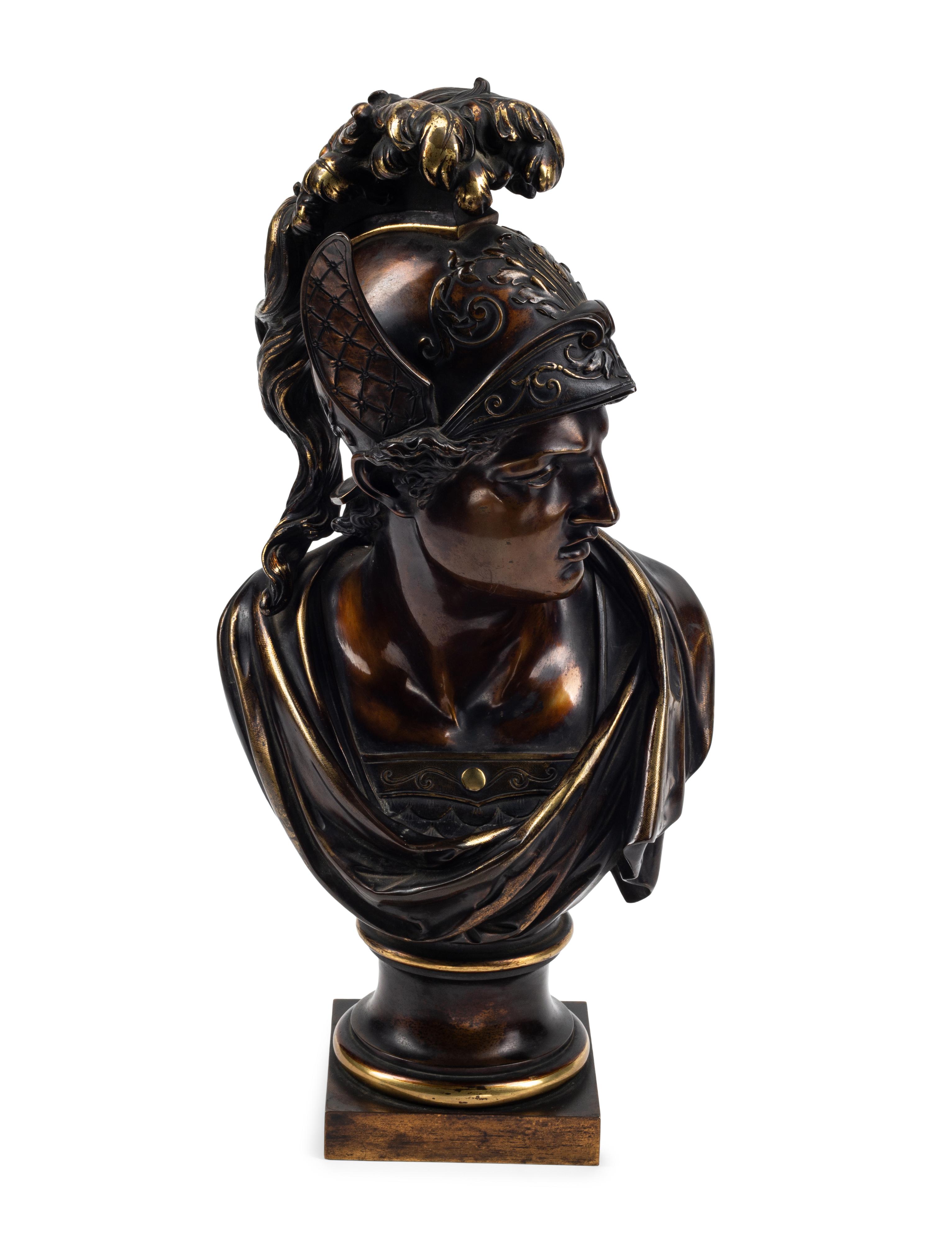 A French Bronze Bust Depicting Mercury Wearing the Patasos