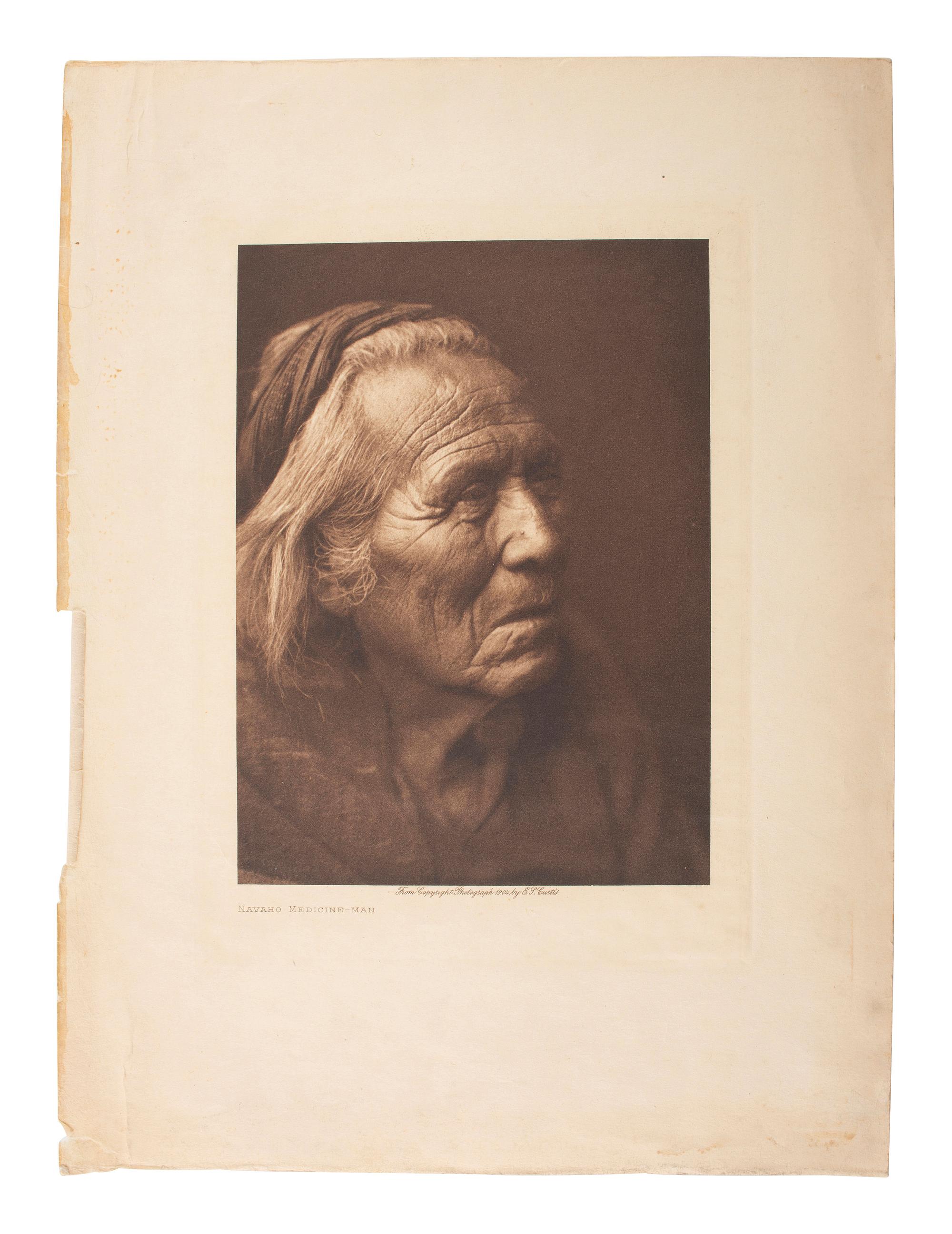 [NATIVE AMERICANS]. CURTIS, Edward (1868-1952). Otter Robe - Atsina and Navaho Medicine Man .