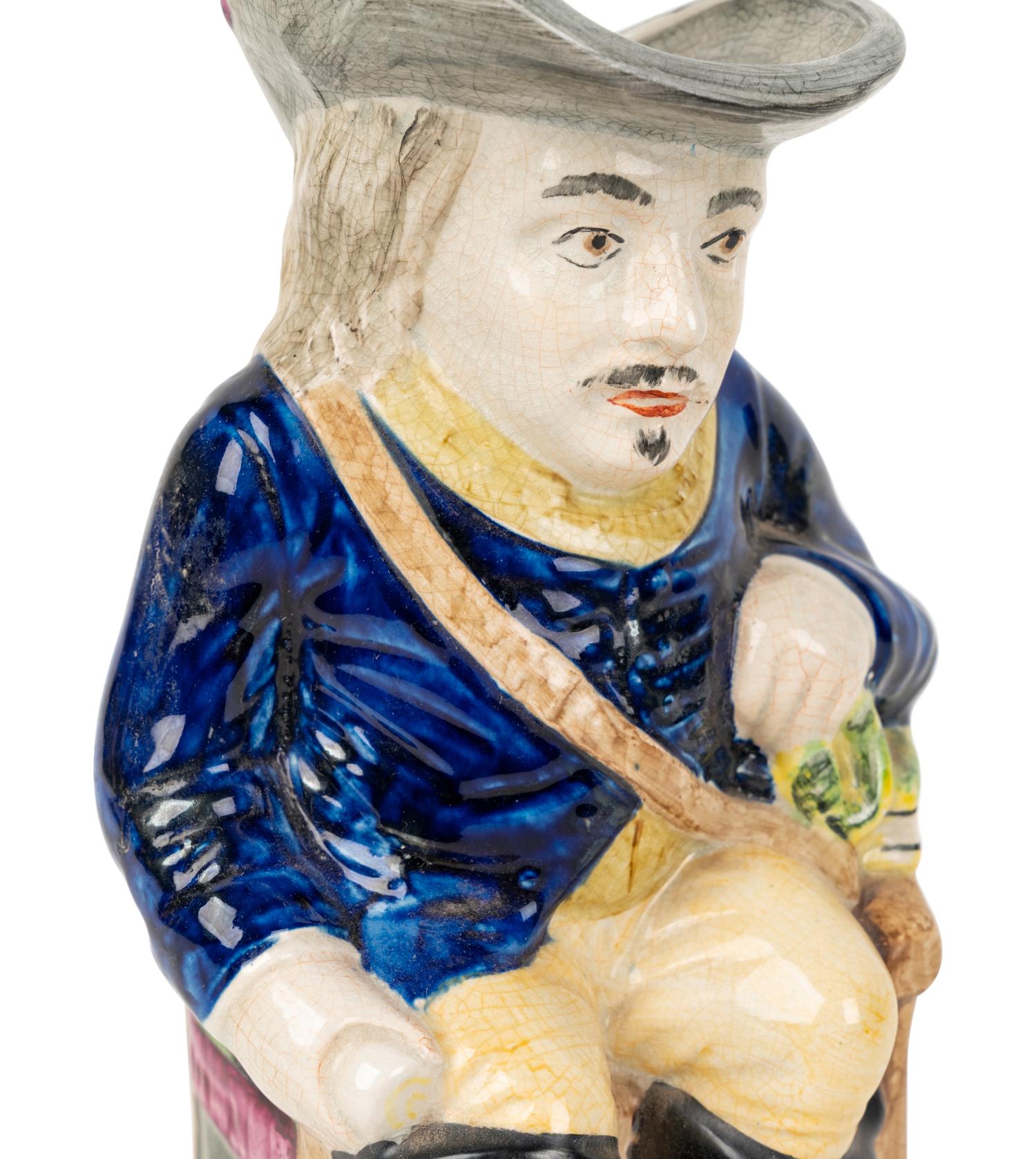 A Seated Soldier or King Charles I Toby Jug