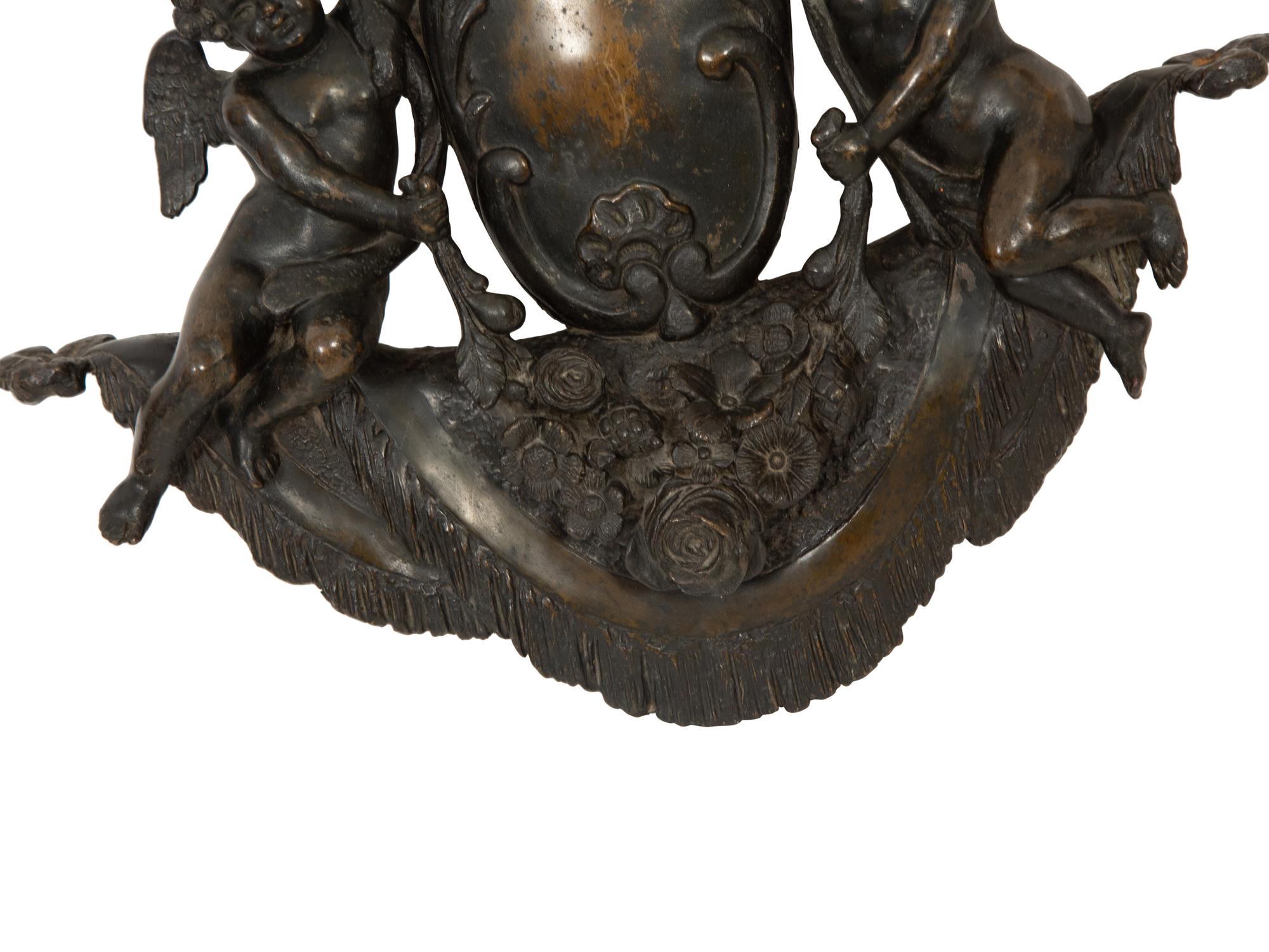 A French Patinated Bronze Architectural Ornament