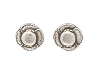 GEORG JENSEN, STERLING SILVER NECKLACE AND CLIP EARRINGS