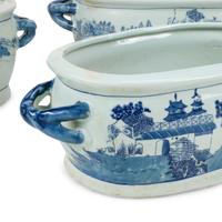 A Set of Four Chinese Export Porcelain Jardinières