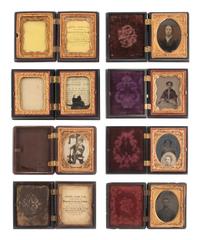 [EARLY PHOTOGRAPHY]. 27 assorted Union cases with floral, geometric, and scroll designs.
