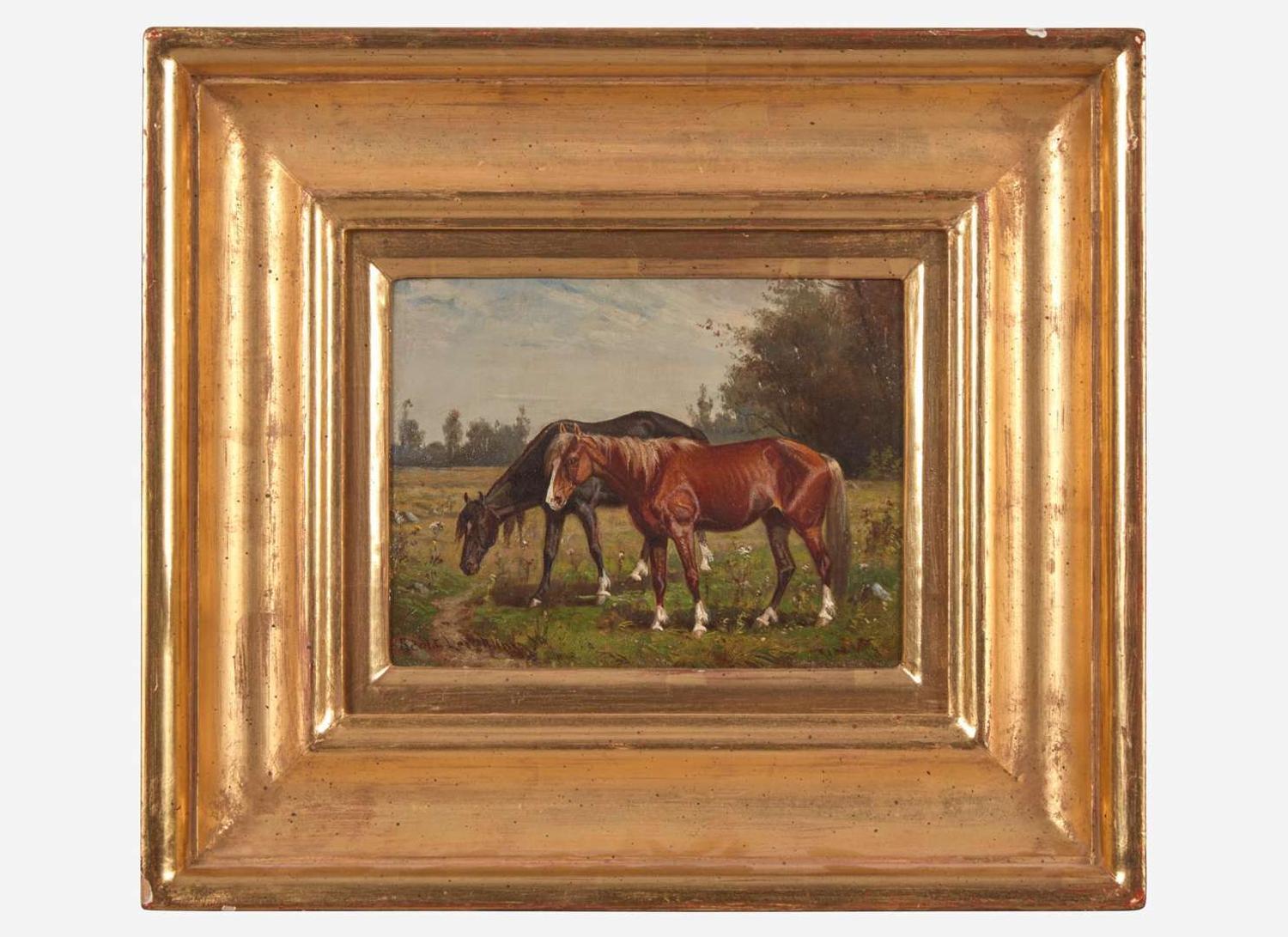Scott Leighton (1847-1898), Winter Roundup and Spring in the Pasture