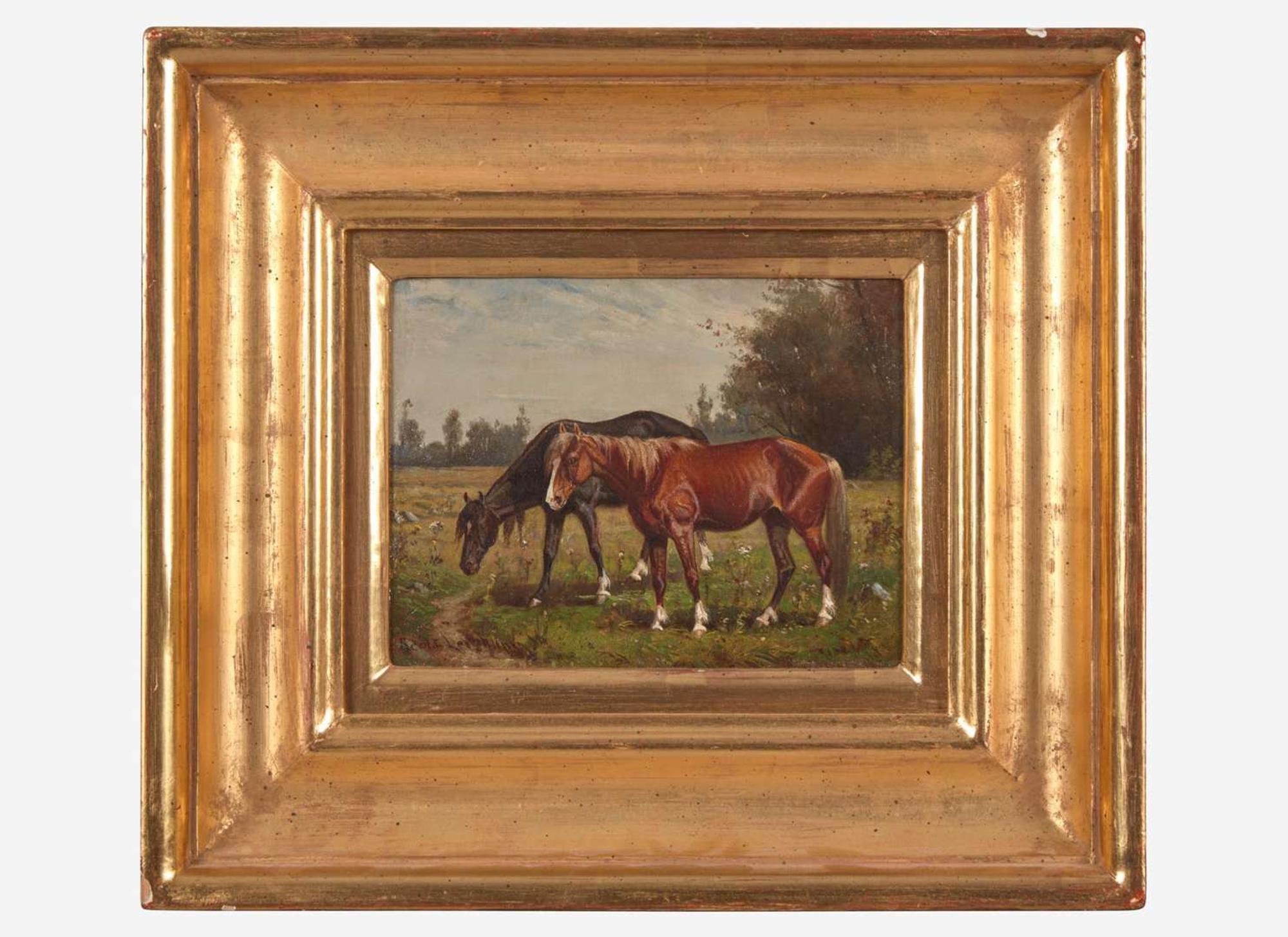 Scott Leighton (1847-1898), Winter Roundup and Spring in the Pasture