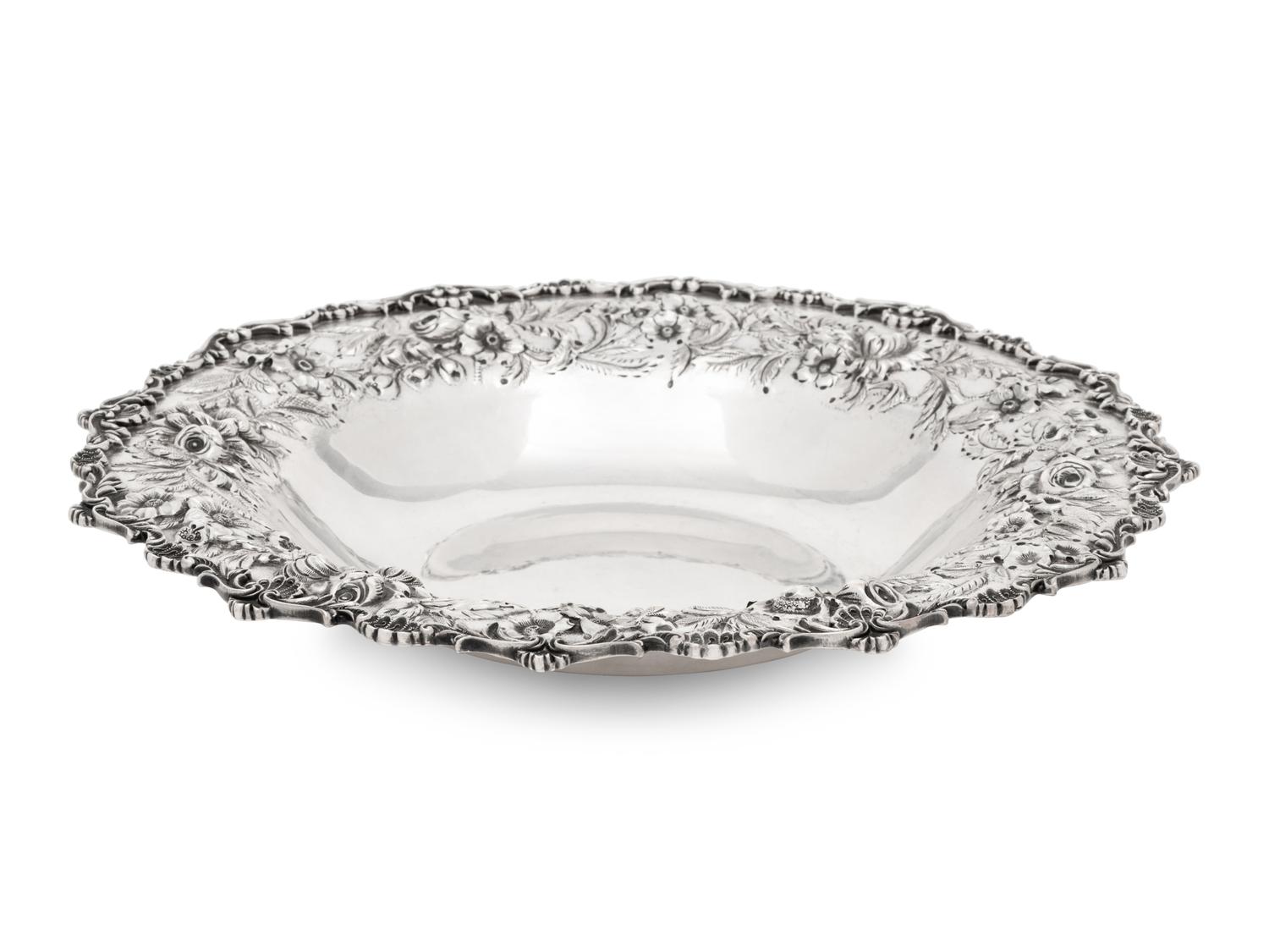 An S. Kirk and Son Silver Repousse Serving Bowl
