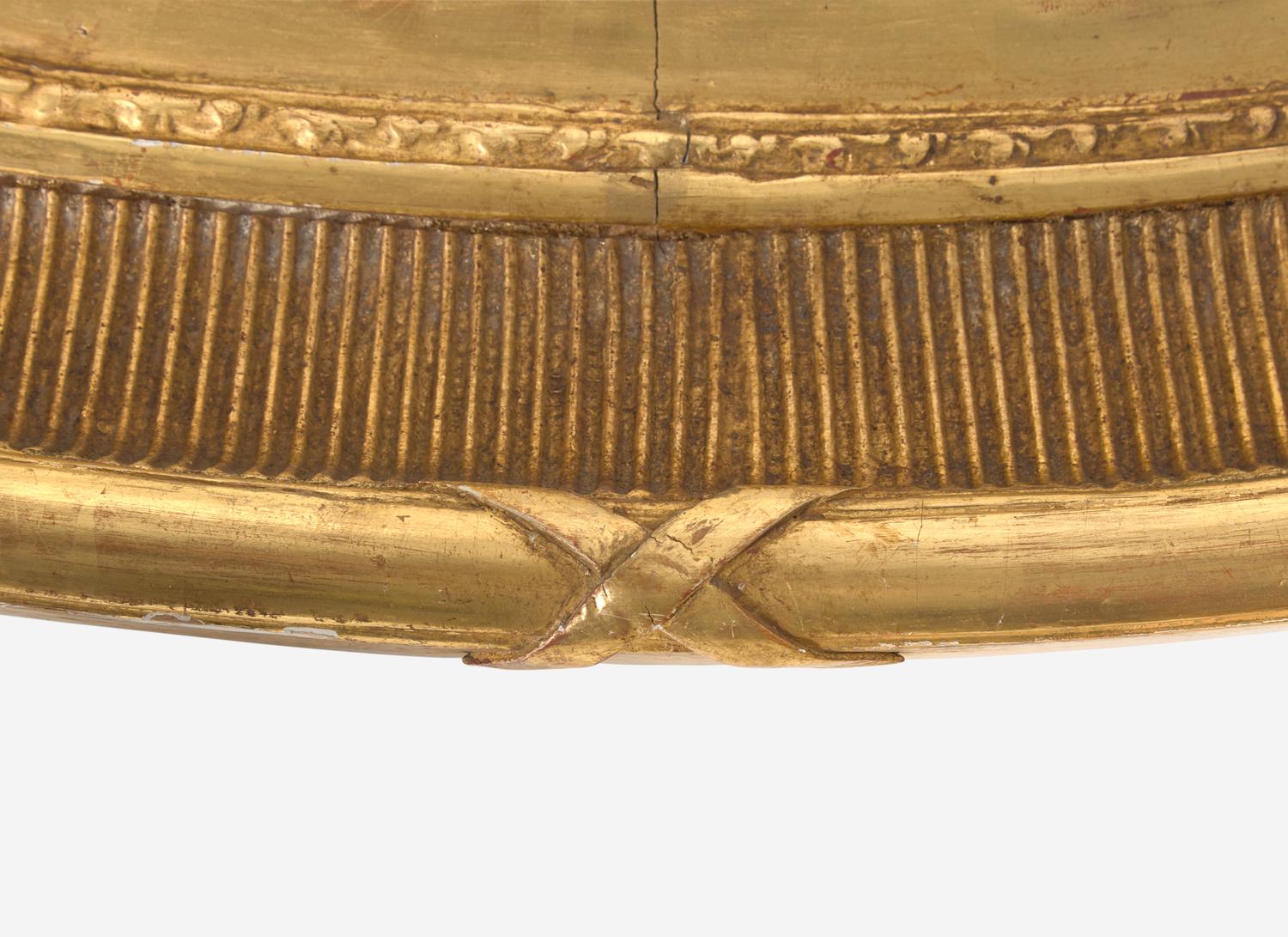 A George III Style Giltwood Oval Mirror