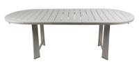 A Collection of Pool Furniture Length of oval table 85 1/2 inches x width 37 1/2 inches x height 29 inches.