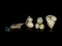 Three Chinese Jade Carvings of Fruits
