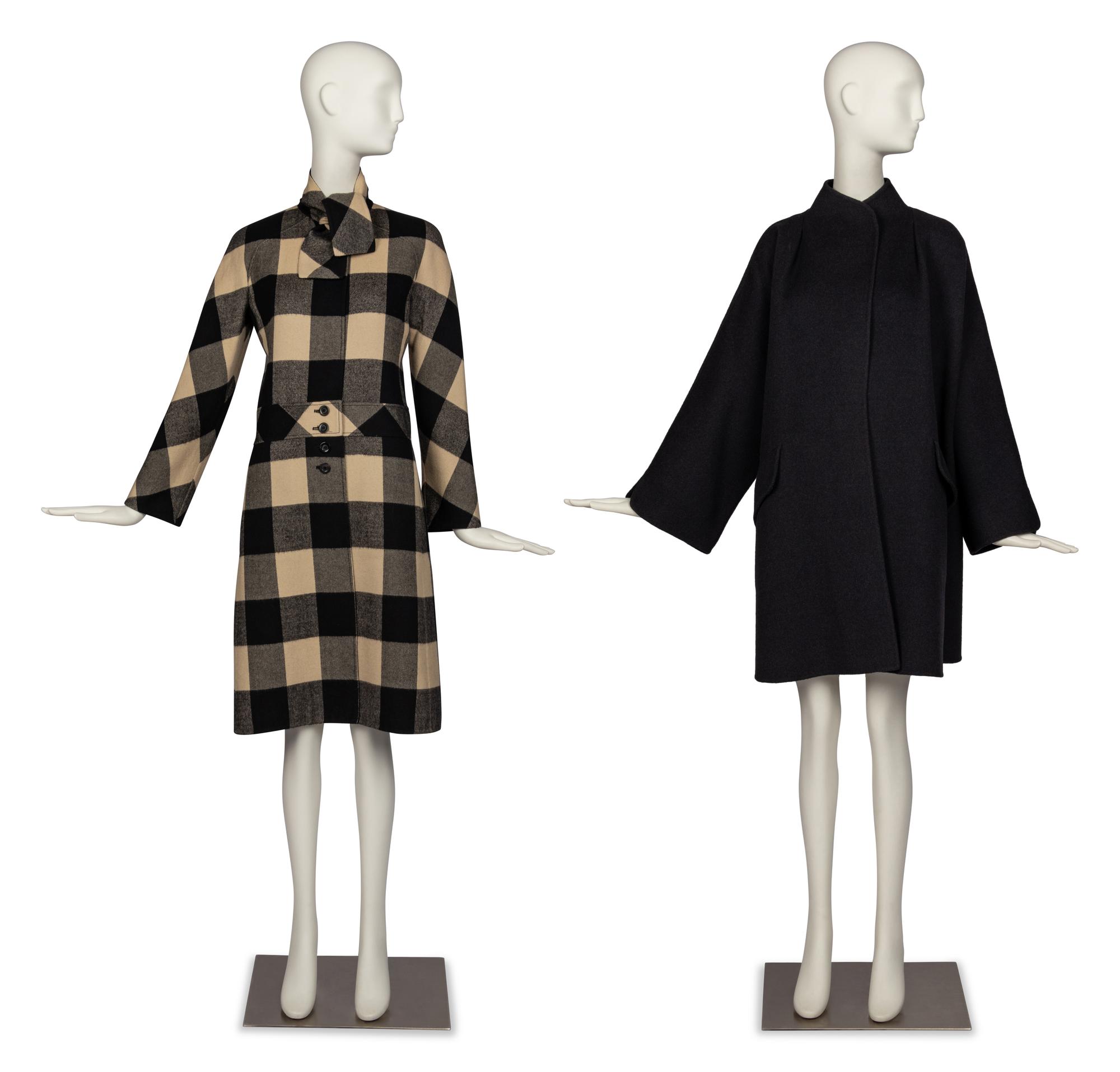 Two Designer Coats by Valentino and Geoffrey Beene, 1990s-2000s