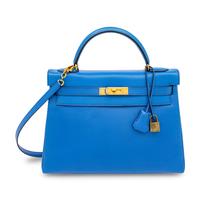 Hermès, Kelly 32 in Bleu France Epsom