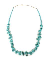 A Santo Domingo Turquoise Nugget and Heishi Necklace Length 28 inches.