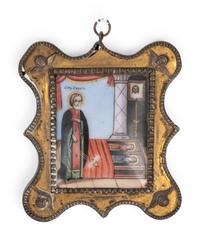 An Eastern European Painted Porcelain Plaque