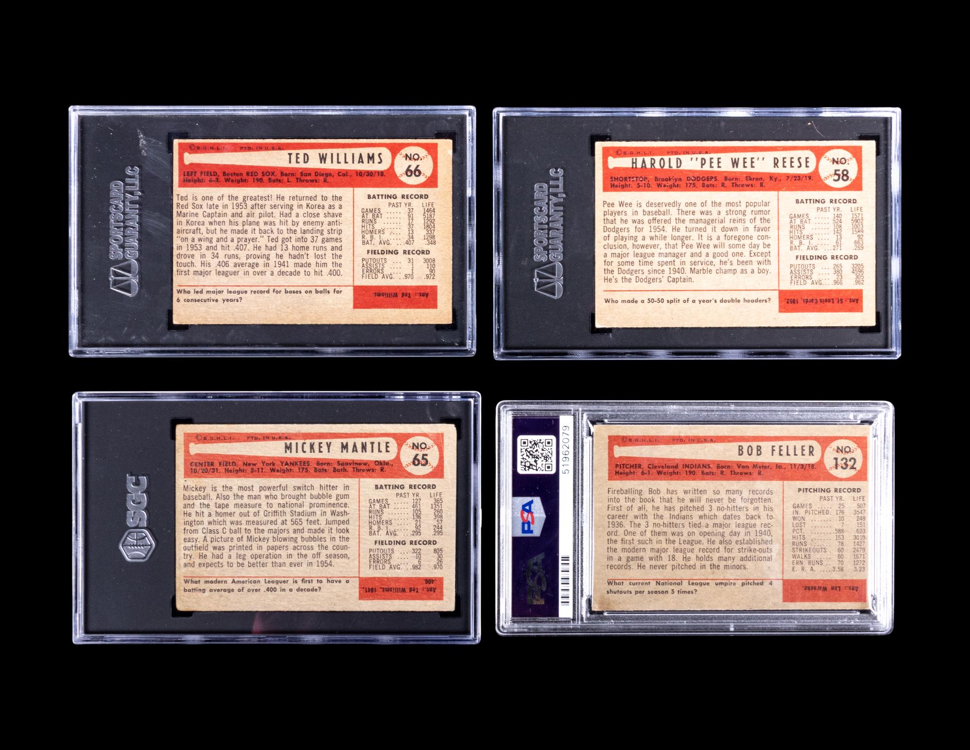 A Complete Set of 1954 Bowman Baseball Cards (224/224)