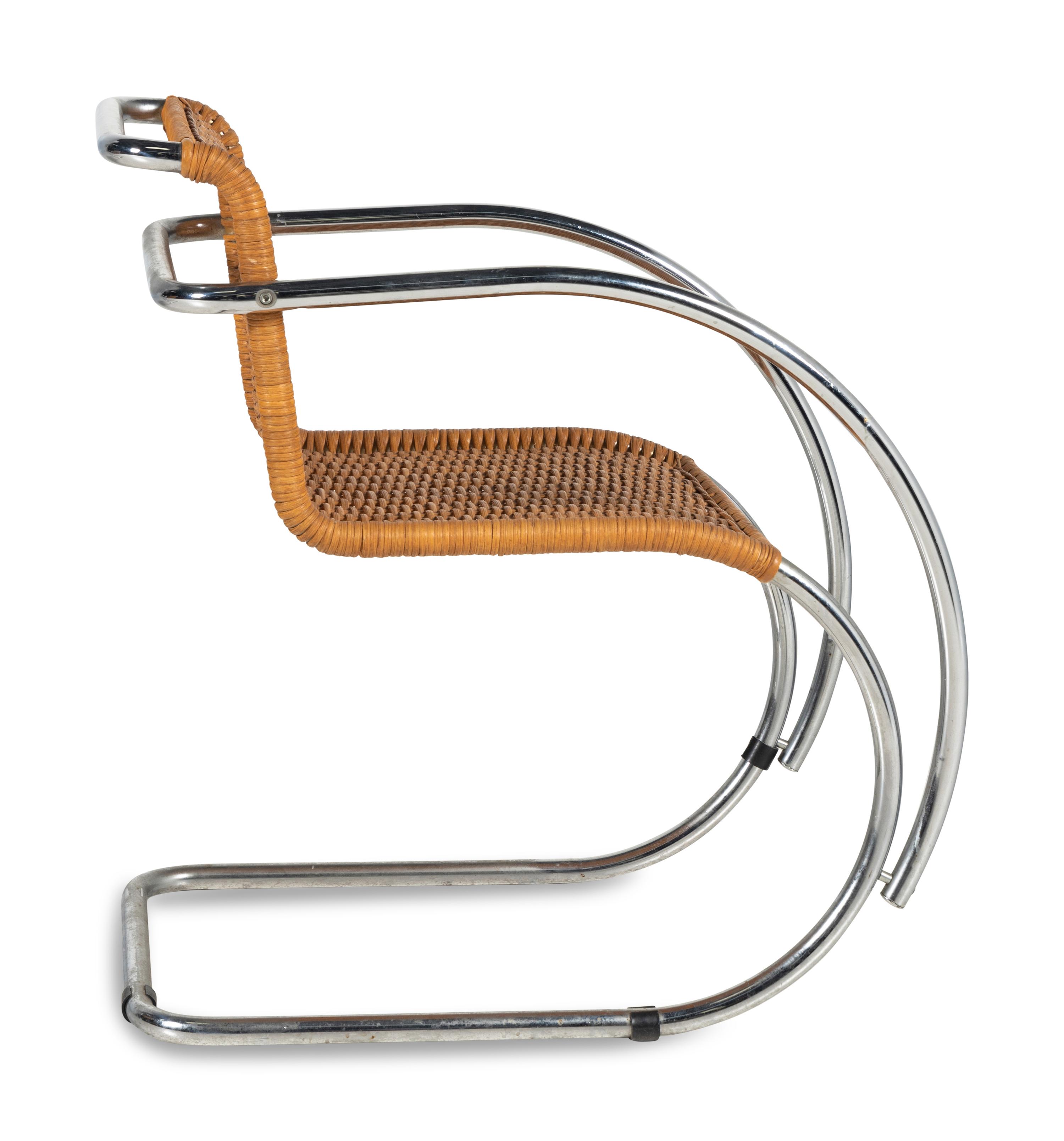 A Pair of Mies Van Der Rohe MR-10 Cantilever Chairs