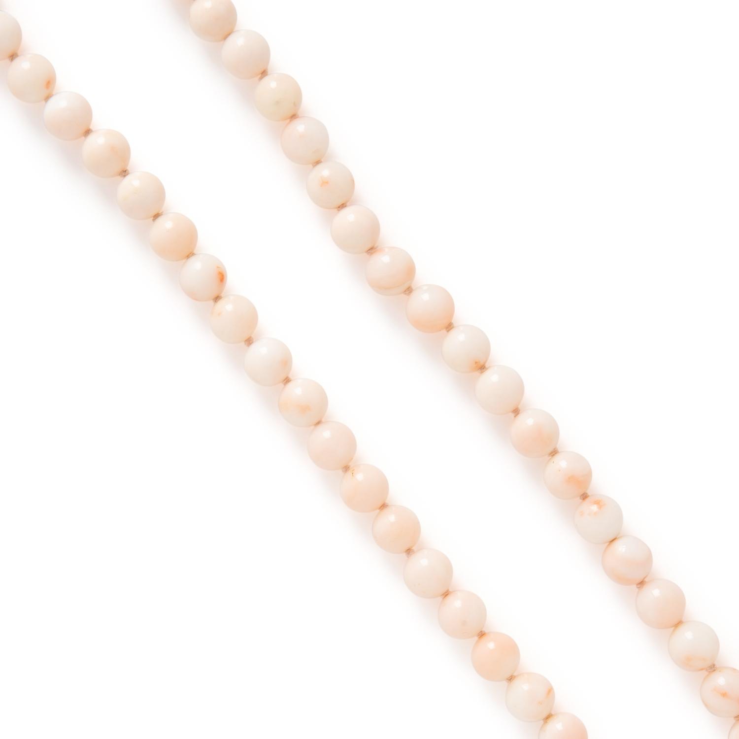 Two Coral Bead Necklaces